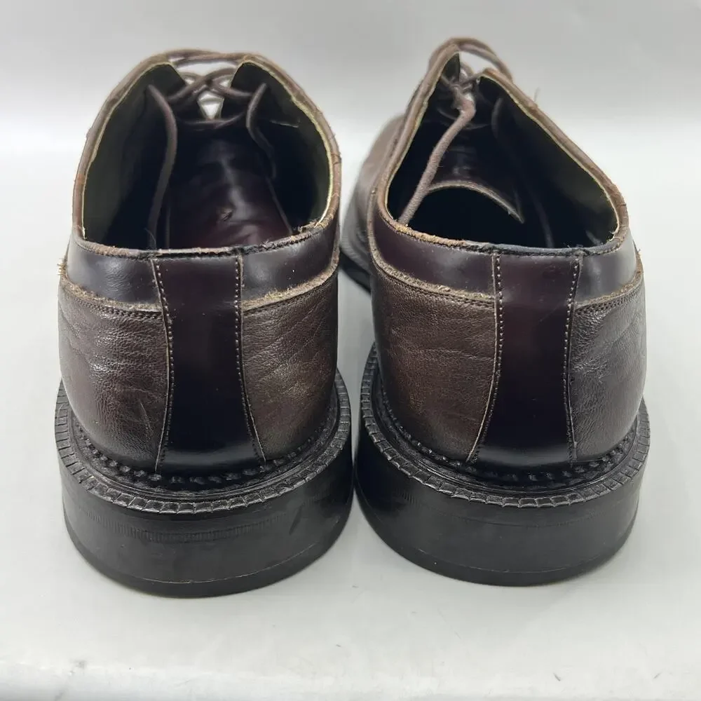 Mezlan Square Split Toe Derby Shoes Men Size 10.5 W Brown Leather Dress Oxford
